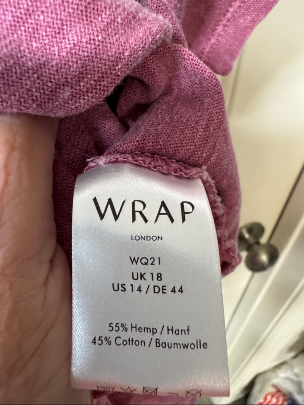 Wrap London Dusty Rose Short Sleeve Crewneck Tee - Picture 3 of 3